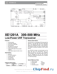Datasheet XE1201A производства Semtech