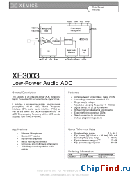 Datasheet XE3003 производства Semtech