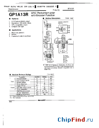 Datasheet GP1A13R производства SHARP