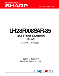 Datasheet LH28F008SAR-85 производства SHARP