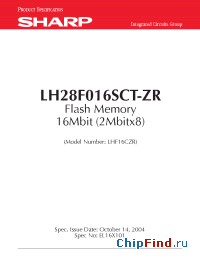 Datasheet LH28F016SCT-ZR производства SHARP