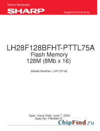 Datasheet LH28F128BFHT-PTTL75A производства SHARP