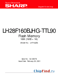 Datasheet LH28F160BJHG-TTL90 производства SHARP