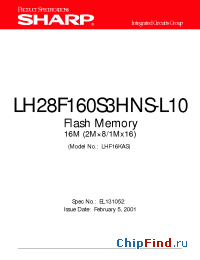 Datasheet LH28F160S3HNS-L10A производства SHARP