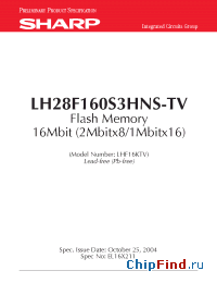 Datasheet LH28F160S3HNS-L10AT производства SHARP