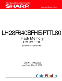 Datasheet LH28F640BFHE-PTTL80 производства SHARP