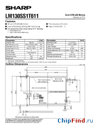 Datasheet LM130SS1T611 производства SHARP
