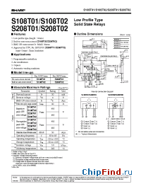 Datasheet S108T01 manufacturer SHARP