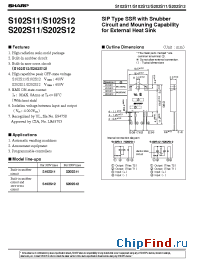 Datasheet S202S12 manufacturer SHARP