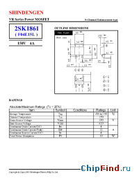Datasheet 2SK1861 производства Shindengen