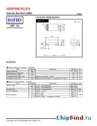 Datasheet D1FH3 manufacturer Shindengen