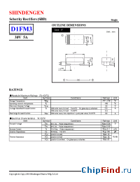 Datasheet D1FM3 manufacturer Shindengen