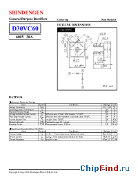 Datasheet D30VC60 manufacturer Shindengen