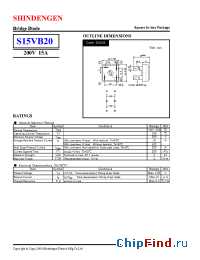 Datasheet S15VB20 manufacturer Shindengen