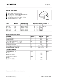 Datasheet BAR64-06 производства Siemens