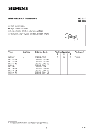 Datasheet BC337-16 производства Siemens