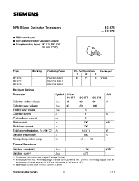 Datasheet BC879 производства Siemens