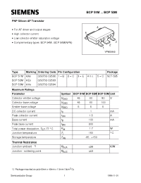 Datasheet BCP51M производства Siemens