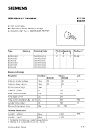 Datasheet BCX58IX производства Siemens