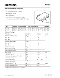 Datasheet BDP949 производства Siemens