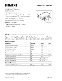 Datasheet BFP490 manufacturer Siemens
