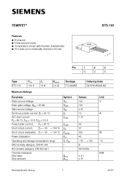 Datasheet BTS110 производства Siemens