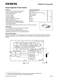 Datasheet BTS432D2 производства Siemens