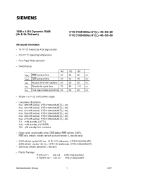Datasheet HYB3164400AT-40 производства Siemens