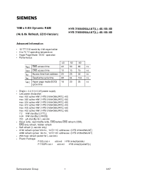 Datasheet HYB3164405ATL-60 manufacturer Siemens