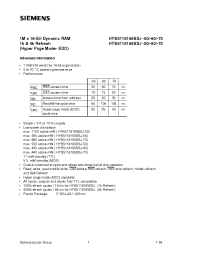Datasheet HYB5116165BSJ-50- manufacturer Siemens