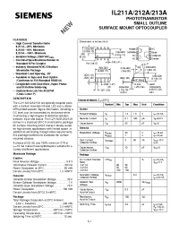 Datasheet IL211A manufacturer Siemens