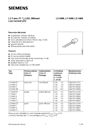 Datasheet LY5469-EH производства Siemens