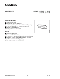 Datasheet LYC870-L производства Siemens