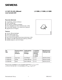 Datasheet LYS269-BO производства Siemens