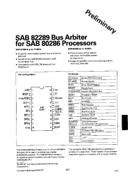 Datasheet SAB82289 производства Siemens