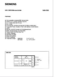 Datasheet SAB-C503-1RN производства Siemens
