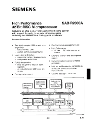 Datasheet SAB-R2000A производства Siemens