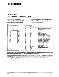 Datasheet SDA3202 manufacturer Siemens