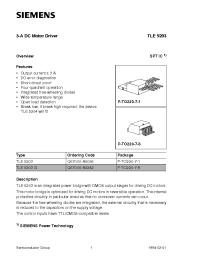 Datasheet TLE5203G manufacturer Siemens