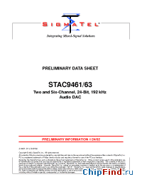Datasheet STAC9461S производства SigmaTel