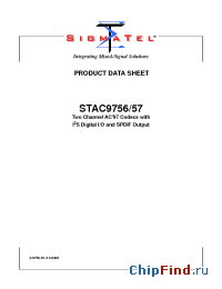 Datasheet STAC9756T производства SigmaTel