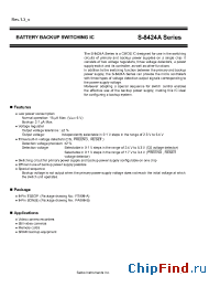 Datasheet S-8424AACFT-TB производства Seiko
