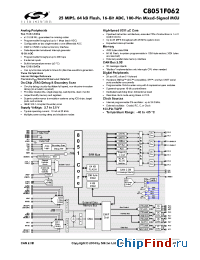 Datasheet C8051F062 производства Silicon Lab.