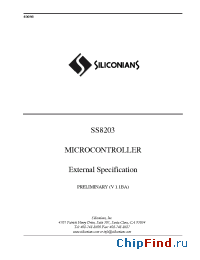 Datasheet SS8203A производства Siliconians
