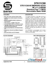 Datasheet STK11C68-45 производства Simtek