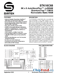 Datasheet STK16C68-25 производства Simtek