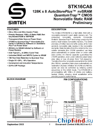 Datasheet STK16CA8 производства Simtek