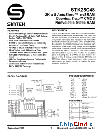 Datasheet STK25C48-20 производства Simtek