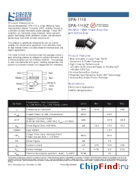 Datasheet SPA-1118 производства Sirenza