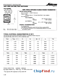 Datasheet 100XC011 manufacturer Solitron